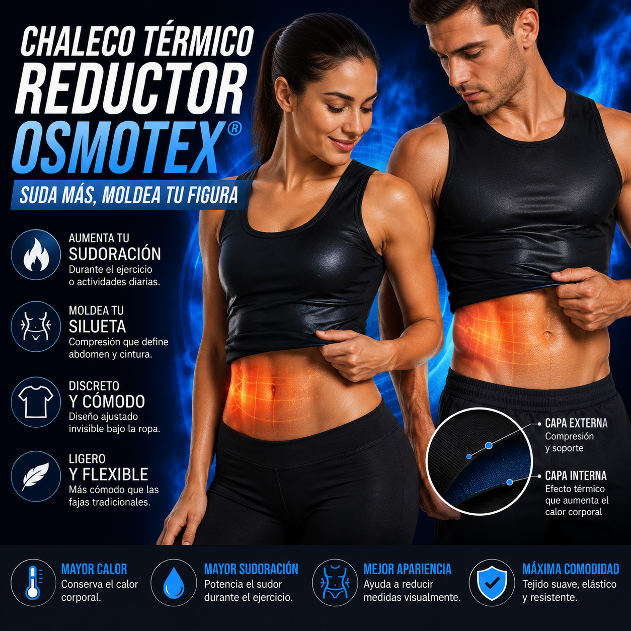 Faja Chaleco reductor interior Osmotex®