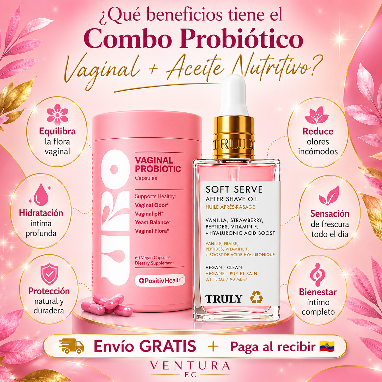 Sexy Combo: Probiótico Vaginal + Aceite Nutritivo