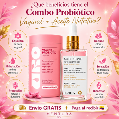 Sexy Combo: Probiótico Vaginal + Aceite Nutritivo
