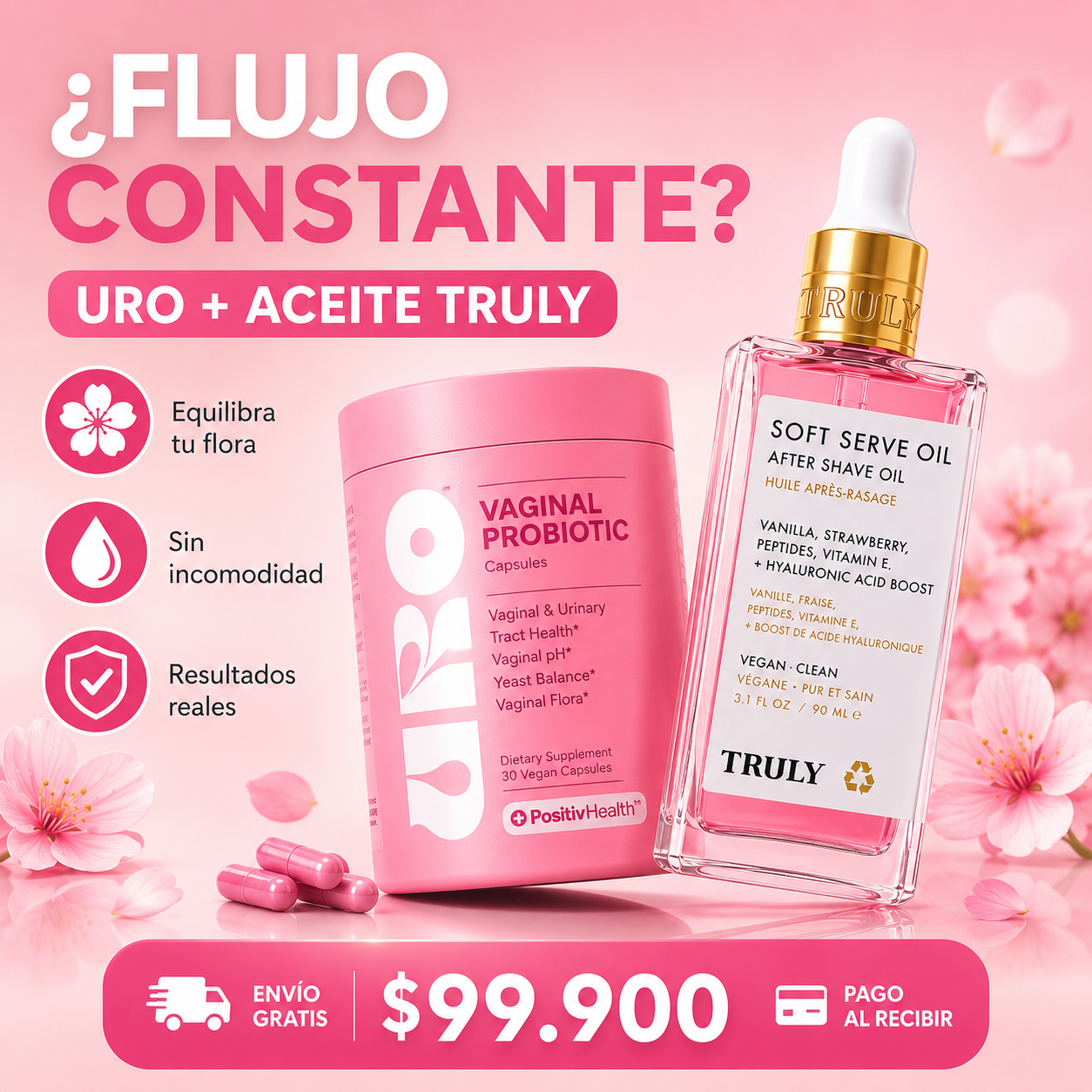 Sexy Combo: Probiótico Vaginal + Aceite Nutritivo