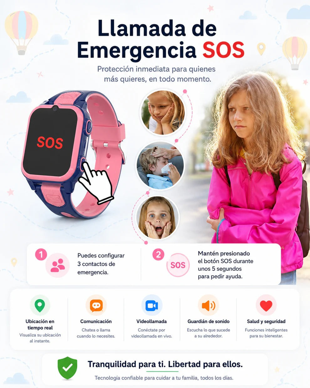 Reloj Inteligente con GPS Seguridad y Conectividad para tu Hijo/a GRATIS SIM 4G