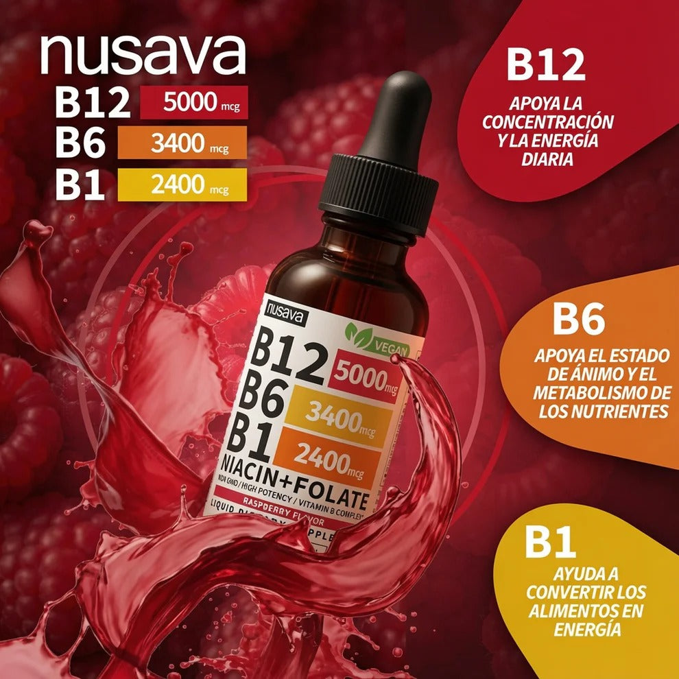 Vitamina B12 Premium® - Energía y Bienestar - Más Energía y Concentración Todos los Días