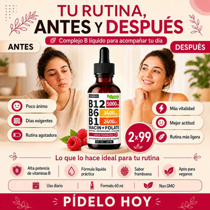Vitamina B12 Premium® - Energía y Bienestar - Más Energía y Concentración Todos los Días